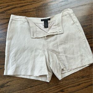 Grace Elements Beige Linen Blend Dress Shorts